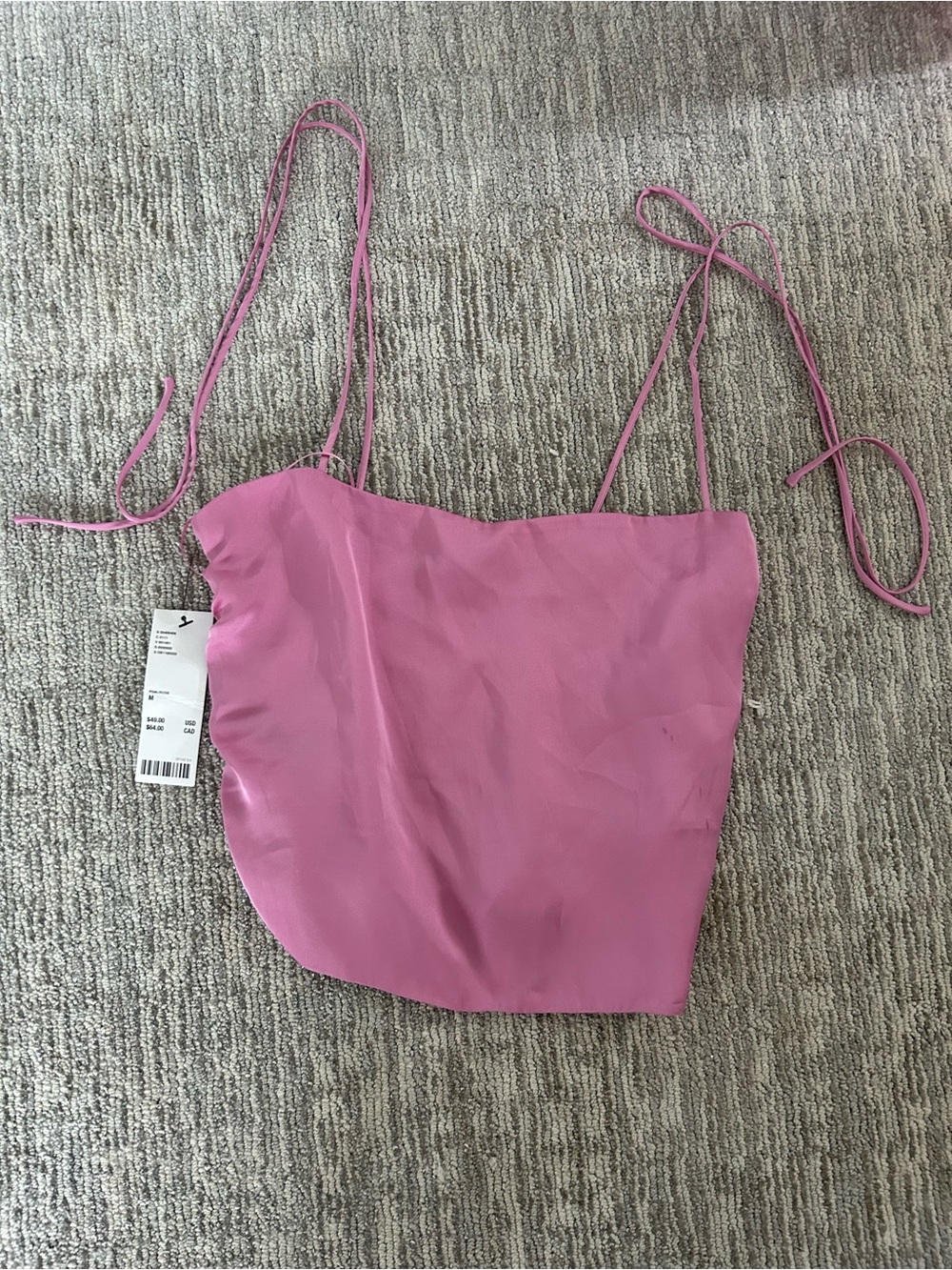 Urban Outfitters Rose Pink Tie-Strap Cami